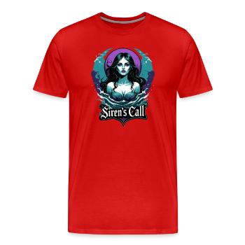 Appel de la sirène - T-shirt bio Premium Homme - rouge - Devant - Damien (186cm)