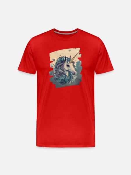 Unicorn - Men's Premium Organic T-Shirt - red