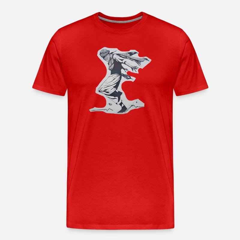 Der Freiheits-Tänzer - Männer Premium Bio T-Shirt - Rot