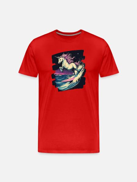 Unicorn - Men's Premium Organic T-Shirt - red