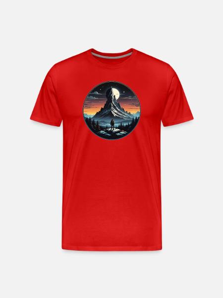 turist_01 - Männer Premium Bio T-Shirt - Rot