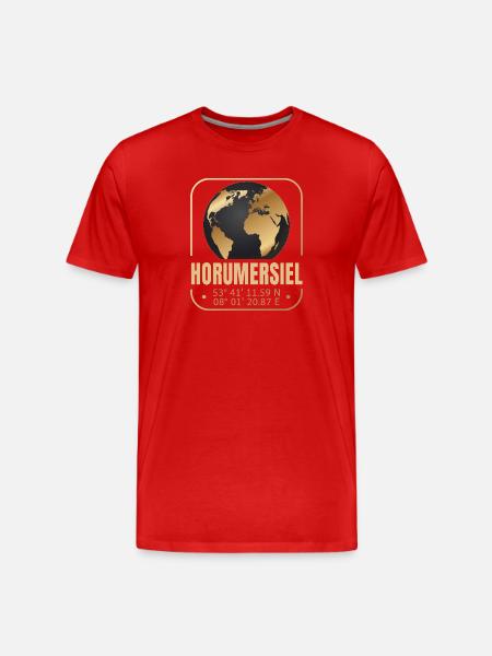 Horumersiel - Männer Premium Bio T-Shirt - Rot
