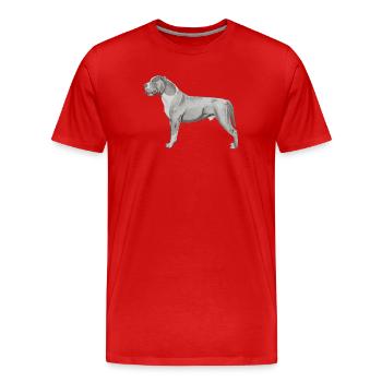 Staffordshire Bullterrier - Männer Premium Bio T-Shirt - Rot - Vorne - Damien (186cm)