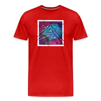 Art abstrait - T-shirt bio Premium Homme - rouge - Devant - Damien (186cm)