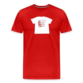 Heavy Metal T-shirt - T-shirt bio Premium Homme - rouge - Devant - Damien (186cm)