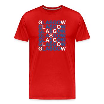 GLASGOW Scotland Flag - Männer Premium Bio T-Shirt - Rot - Vorne - Damien (186cm)