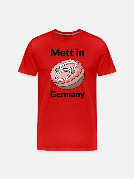 Mett in Germany - Männer Premium Bio T-Shirt - Rot