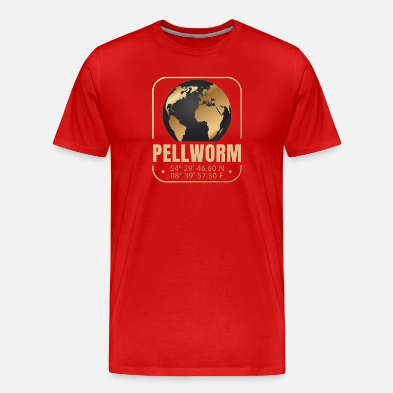Pellworm - Männer Premium Bio T-Shirt - Rot