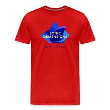Electronic Music Festival - Men's Premium Organic T-Shirt - red - Front - Damien (186cm)