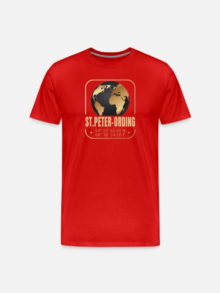 St.Peter-Ording - Männer Premium Bio T-Shirt - Rot