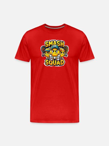 Felpa da tennis con cappuccio per bambini Smash Squad Shirt - Maglietta ecologica premium da uomo - rosso