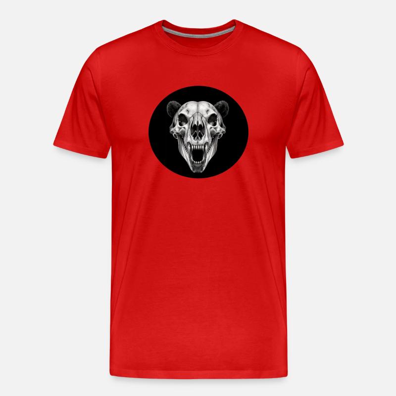 Schädel - Männer Premium Bio T-Shirt - Rot