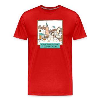 Street Food Festval - Männer Premium Bio T-Shirt - Rot - Vorne - Damien (186cm)