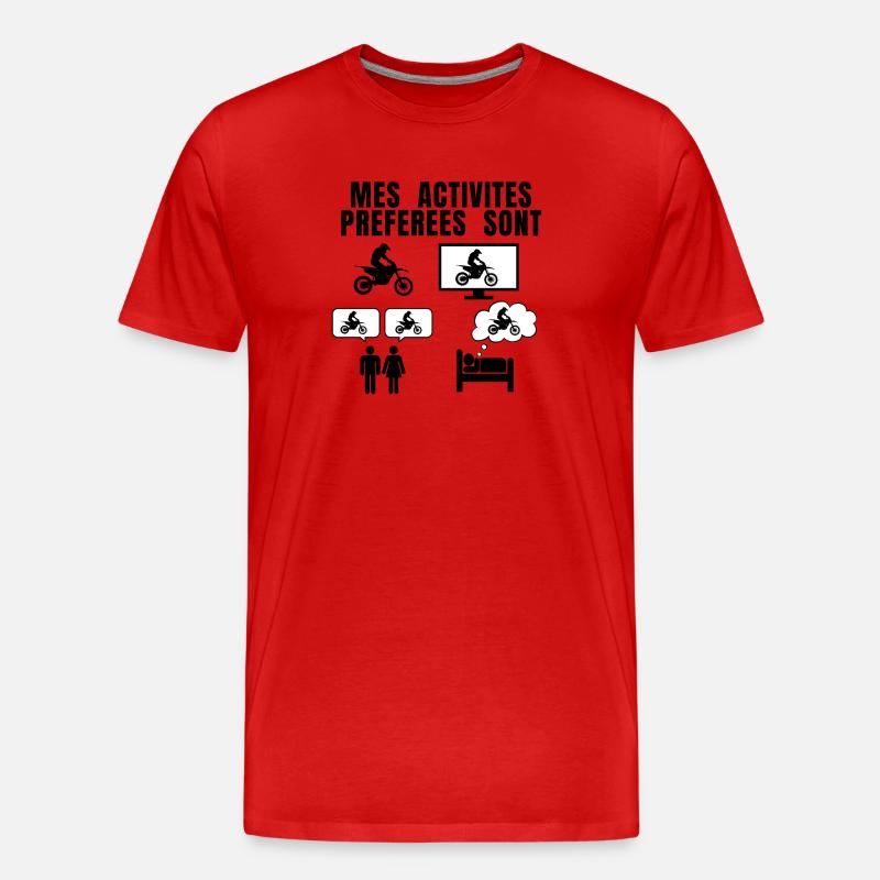 MOTOCROSS-LEIDENSCHAFT - Männer Premium Bio T-Shirt - Rot