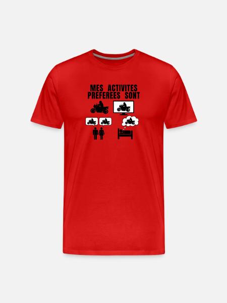 ROAD MOTORCYCLE - Men's Premium Organic T-Shirt - red