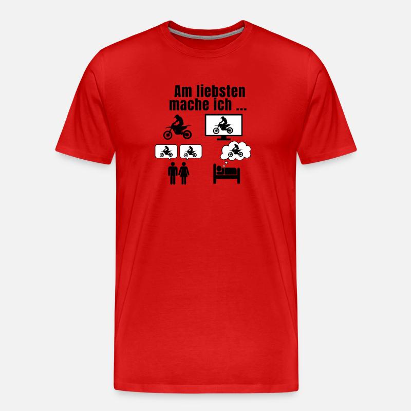 MOTOCROSS - Männer Premium Bio T-Shirt - Rot