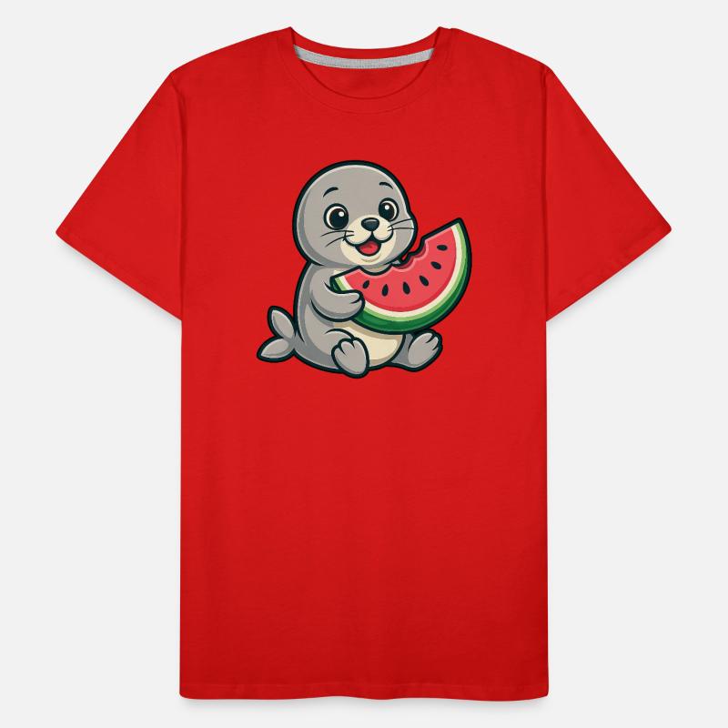 Melon de phoque Fruité d’été T-shirt bio Premium Homme