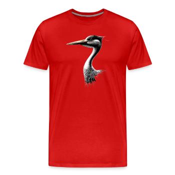 Amoureux des cigognes Cigognes blanches Cigognes géantes Cigognes - T-shirt bio Premium Homme - rouge - Devant - Damien (186cm)
