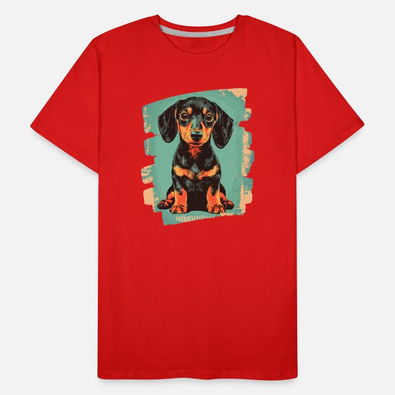 Teckel Dackel T-shirt bio Premium Homme