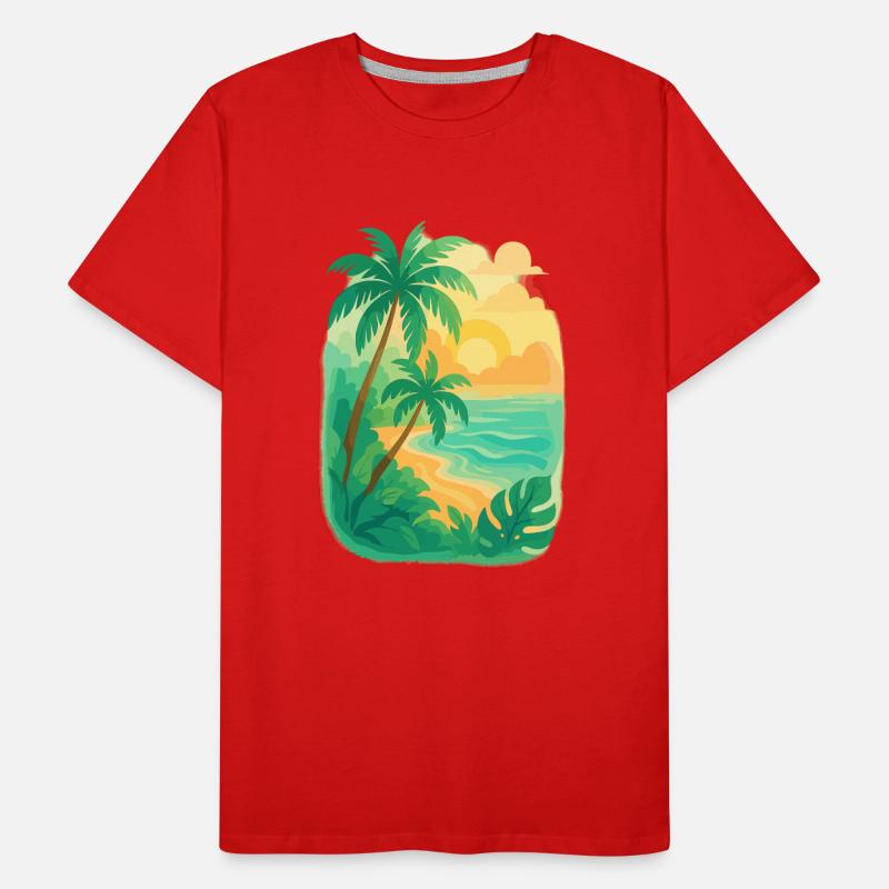 Tranquillité tropicale T-shirt bio Premium Homme