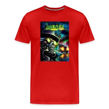 Diesel Punk - T-shirt bio Premium Homme - rouge - Devant - Damien (186cm)