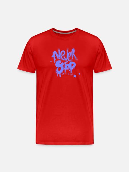 Never Stop - Men's Premium Organic T-Shirt - red