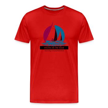 Segelboot Rennen - Männer Premium Bio T-Shirt - Rot - Vorne - Damien (186cm)