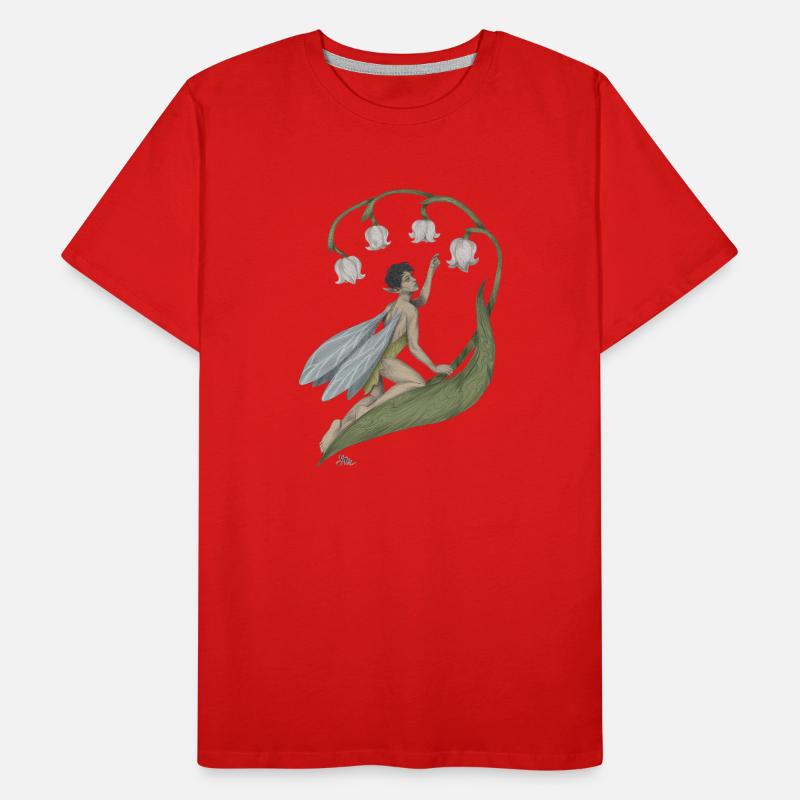 Pixie with lily of the valley Men's Premium Organic T-Shirt