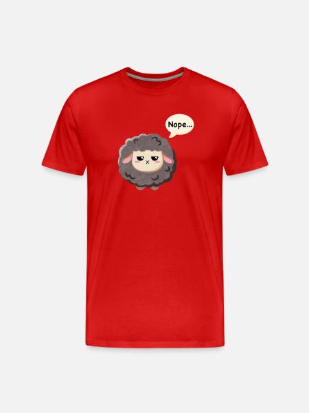 Black Sheep - Nope - Men's Premium Organic T-Shirt - red