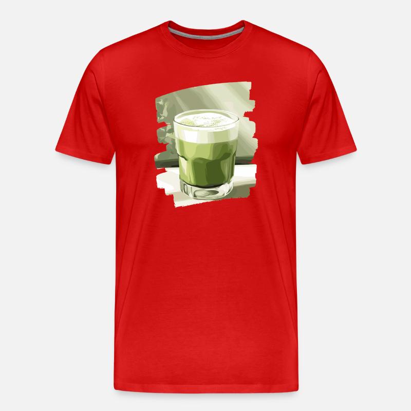 Matcha Latte Lover Thé vert - T-shirt bio Premium Homme - rouge