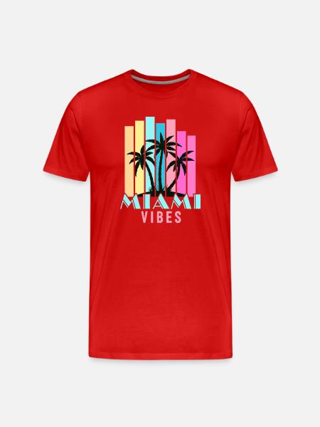 Miami Vibes - Men's Premium Organic T-Shirt - red