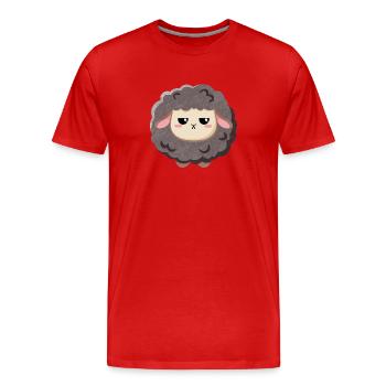 Mouton noir - sinistre et doux - T-shirt bio Premium Homme - rouge - Devant - Damien (186cm)