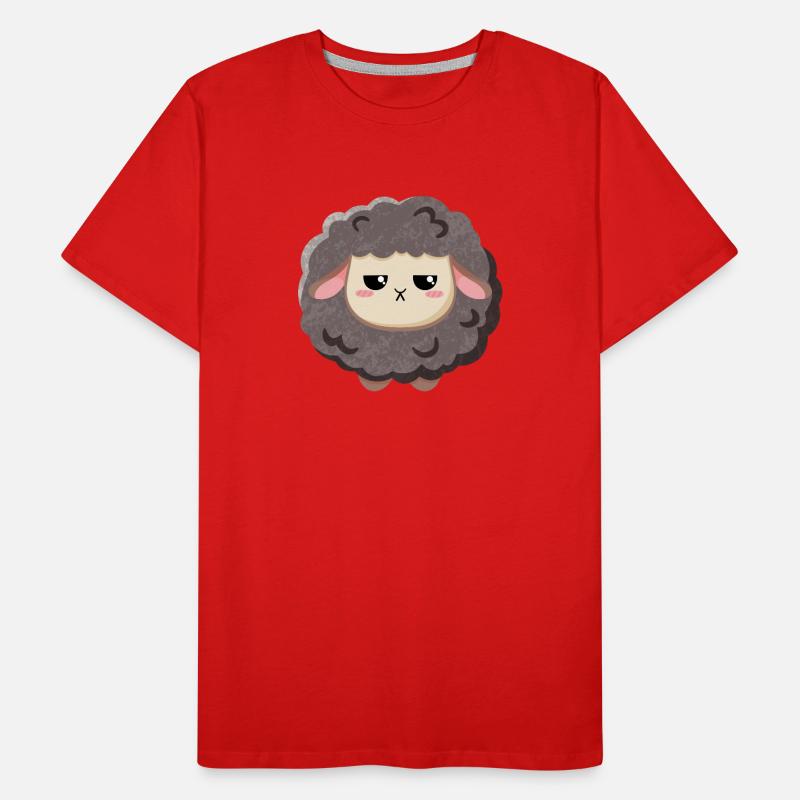Schwarzes Schaf - grimmig und süß Männer Premium Bio T-Shirt
