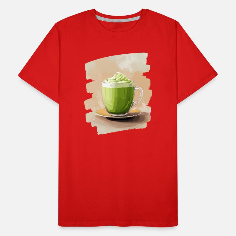 Matcha Latte Lover Thé vert T-shirt bio Premium Homme