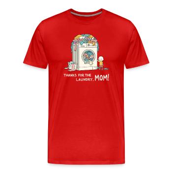 Thanks for the laundry, mom ! - Men's Premium Organic T-Shirt - red - Front - Damien (186cm)