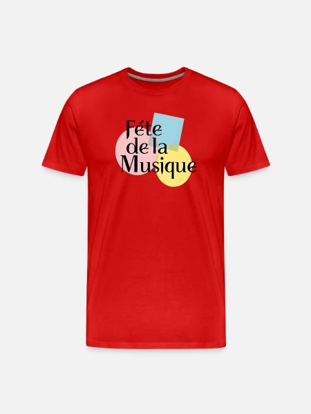Pastel Music Festival - Men's Premium Organic T-Shirt - red