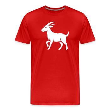 Bouc - T-shirt bio Premium Homme - rouge - Devant - Damien (186cm)