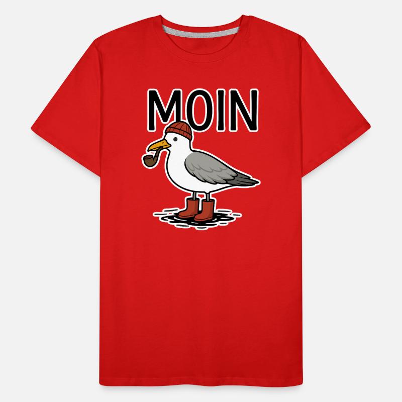Möwe Moin Männer Premium Bio T-Shirt