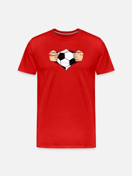 Soccer Design used - Men's Premium Organic T-Shirt - red
