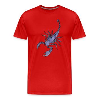scorpion - T-shirt bio Premium Homme - rouge - Devant - Damien (186cm)