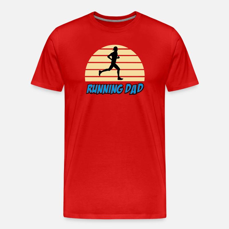 Running dad - T-shirt bio Premium Homme - rouge