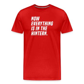 Lustiger Denglisch Spruch - Männer Premium Bio T-Shirt - Rot - Vorne - Damien (186cm)