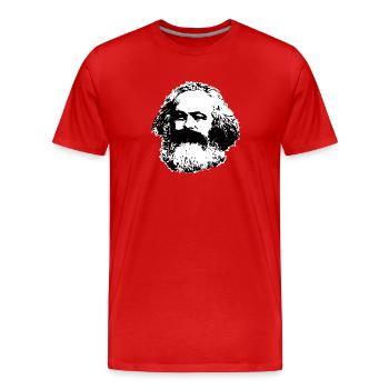 Karl Marx-T-Shirt - Männer Premium Bio T-Shirt - Rot - Vorne - Damien (186cm)