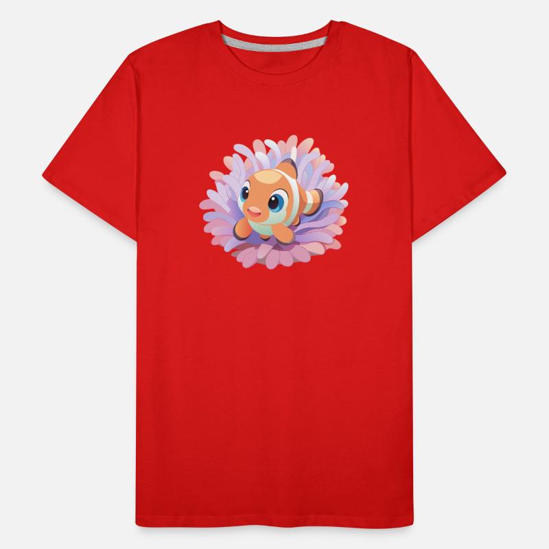Poisson-clown bébé dans son anémone T-shirt bio Premium Homme