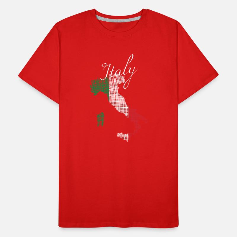 Italienische Silhouette mit Script Männer Premium Bio T-Shirt