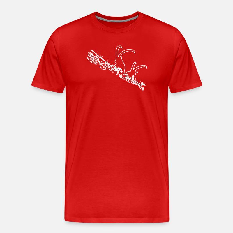 Steinböcke - Männer Premium Bio T-Shirt - Rot