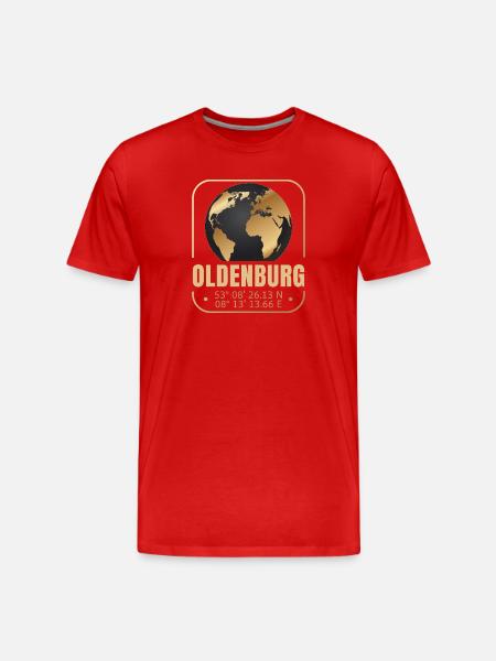 Oldenburg - Männer Premium Bio T-Shirt - Rot