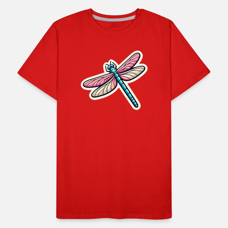 Libellule au pastel T-shirt bio Premium Homme