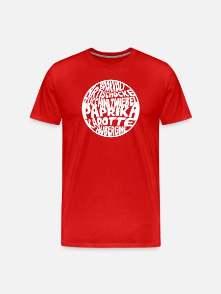 Gemüsesuppe - Männer Premium Bio T-Shirt - Rot