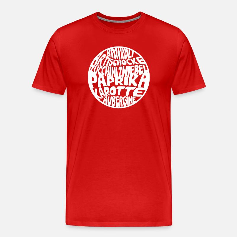 Gemüsesuppe - Männer Premium Bio T-Shirt - Rot